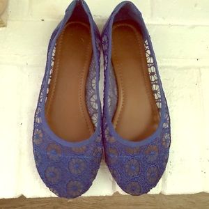 Blue ballet flats
